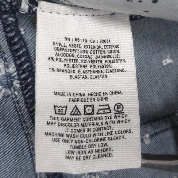 PILCRO ANTROPOLOGIE High Rise Bootcut Jeans Floral Print Blue Size 28 - Picture 12 of 14